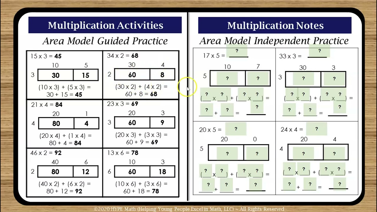 3rd Grade Multiplication & Division Digital Notebook - Multiplication Activity Demo