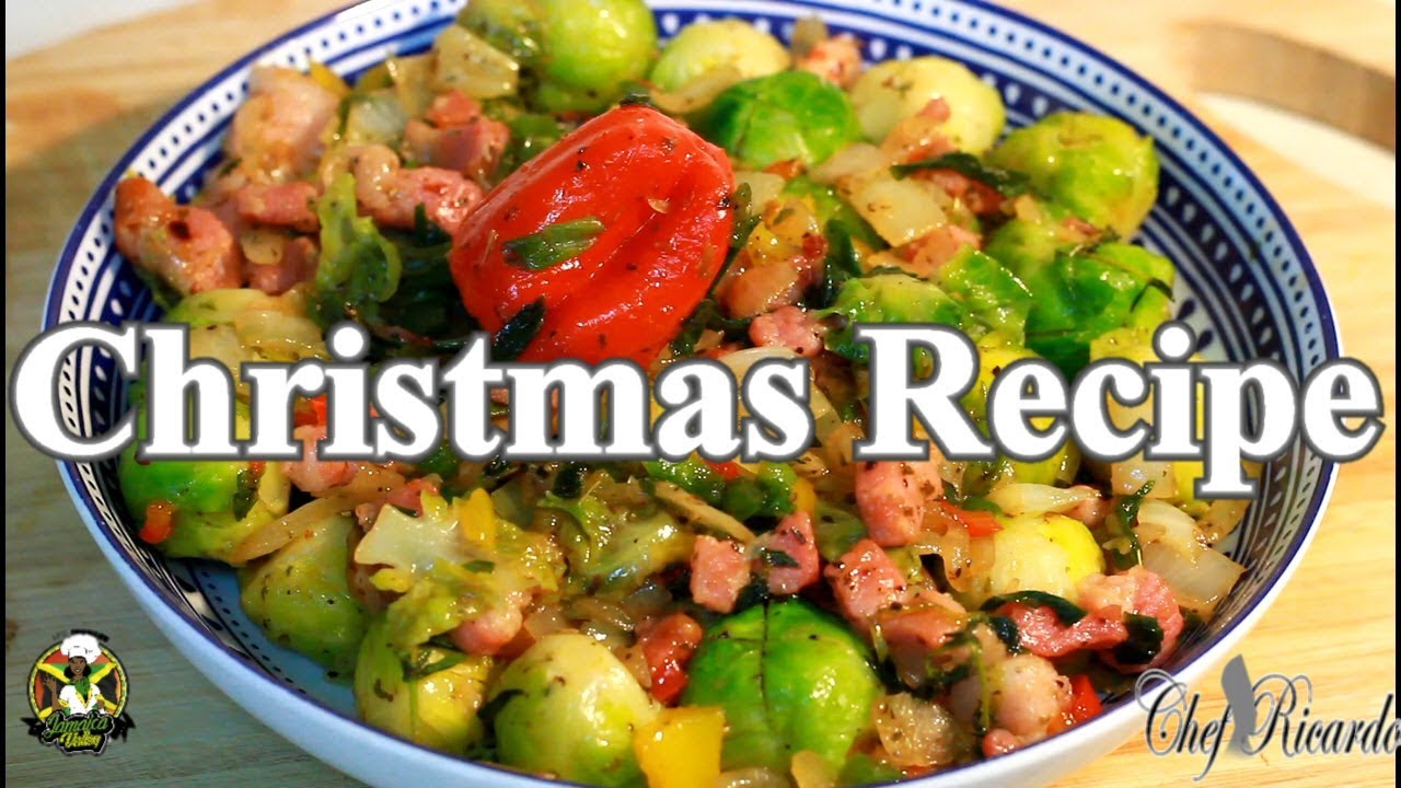 Brussels Sprouts With Smoked Bacon/Christmas Recipe | Recipes By Chef Ricardo | Chef Ricardo Cooking