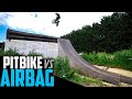 THIS FEELS INSANE!! PIT BIKE VS AIRBAG!!