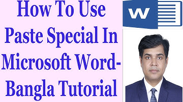 How To Use Paste Special In Microsoft Word - Bangla