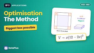 Optimisation: The Method (the Box Problem) | Ep 3 | Year 11–12 Maths (VCE & HSC)