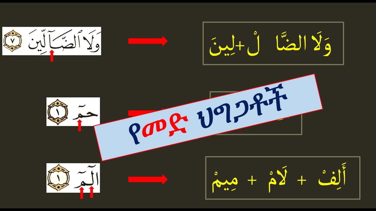 የመድ ህግጋቶች ክፍል-1 || أَحْكَامُ الْمَدِّ || ቁርአን ትምህርት በአማርኛ