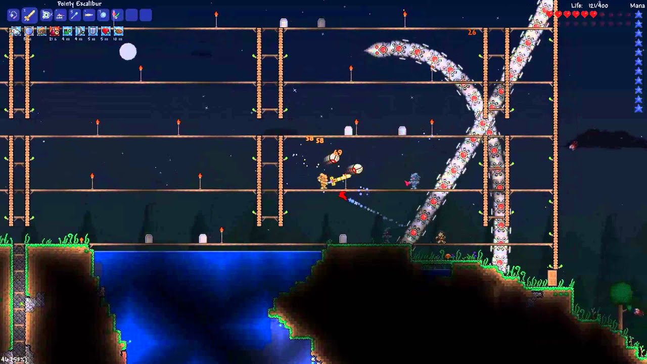 Terraria: The Destroyer during Full Moon