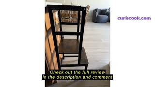 Review INNOD Kitchen Step Stool for Toddlers, Height Adjustable Toddler Tower with Safety Rail, Stee