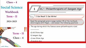 4th standard social science term 2 work book answers Unit 1 Philanthropists of sangam Age