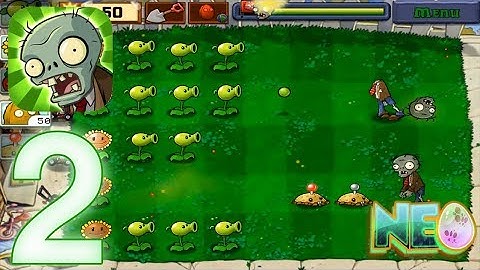 Plants vs. Zombies: Gameplay Walkthrough Part 2 (LEVEL 1.5 - 1.7 COMPLETED)