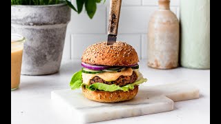 EASY Black Bean Burger With Only 4 Main Ingredients