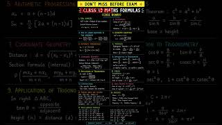Don't Miss Before Maths Exam 🔥🔥🔥🔥| Fire Maths Formula 👈| #maths#shorts#shortsfeed#trendingshorts