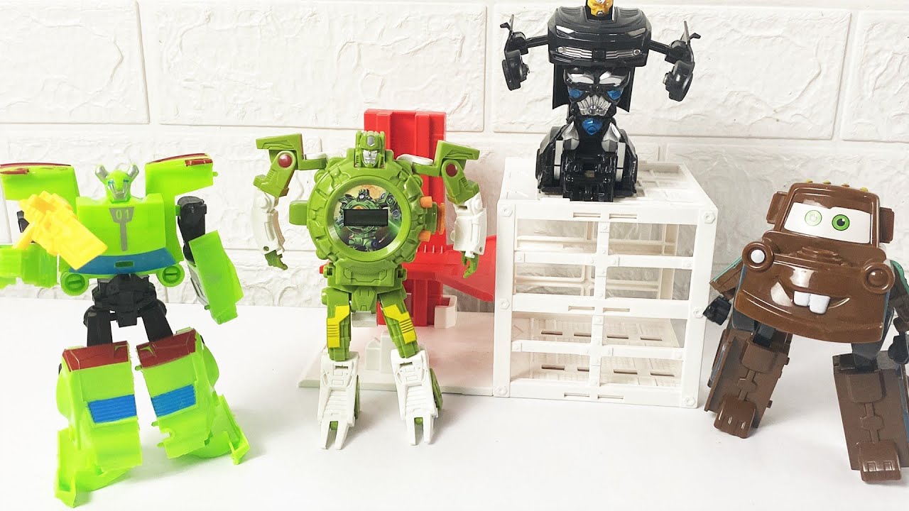 Black Transformers, Robot Watch, Green Cliff Jumper, Tow Mater Robot