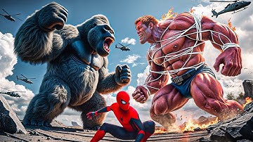 KING KONG vs HULK🔥 Saving Spider-Girl in Legendary Battle | From Skull Island to City Chaos