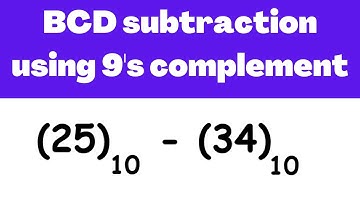 BCD-aftrekking met behulp van het 9-complementvoorbeeld | Elektrotechniek