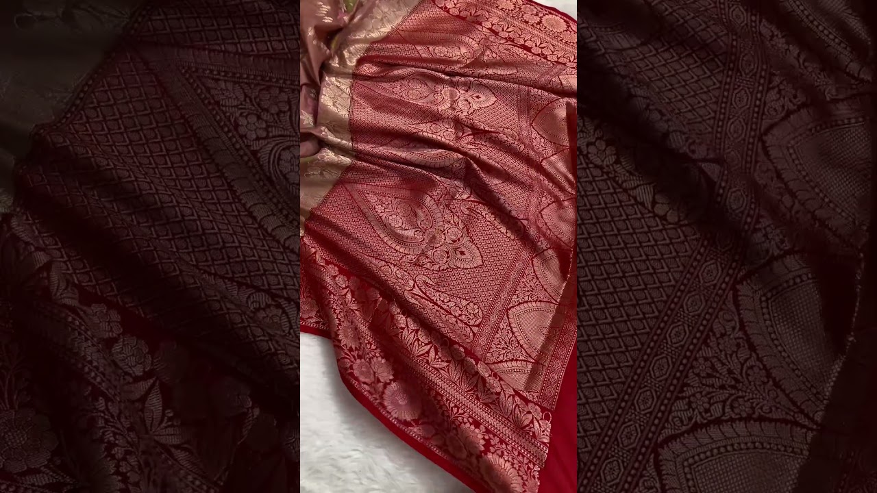 Dusty color premium Banarasi saree 