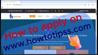 How To Apply On .Howtotipss For Gat, Ngat & Exit Exam Tutorials & Online Software Trainings