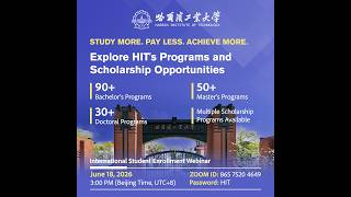 2026 Harbin Institute of Technology International Student Enrollment Webinar
