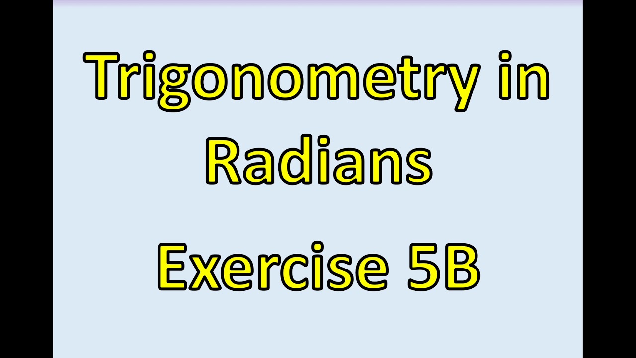A2 Maths - Pure - Trigonometry in Radians - YouTube