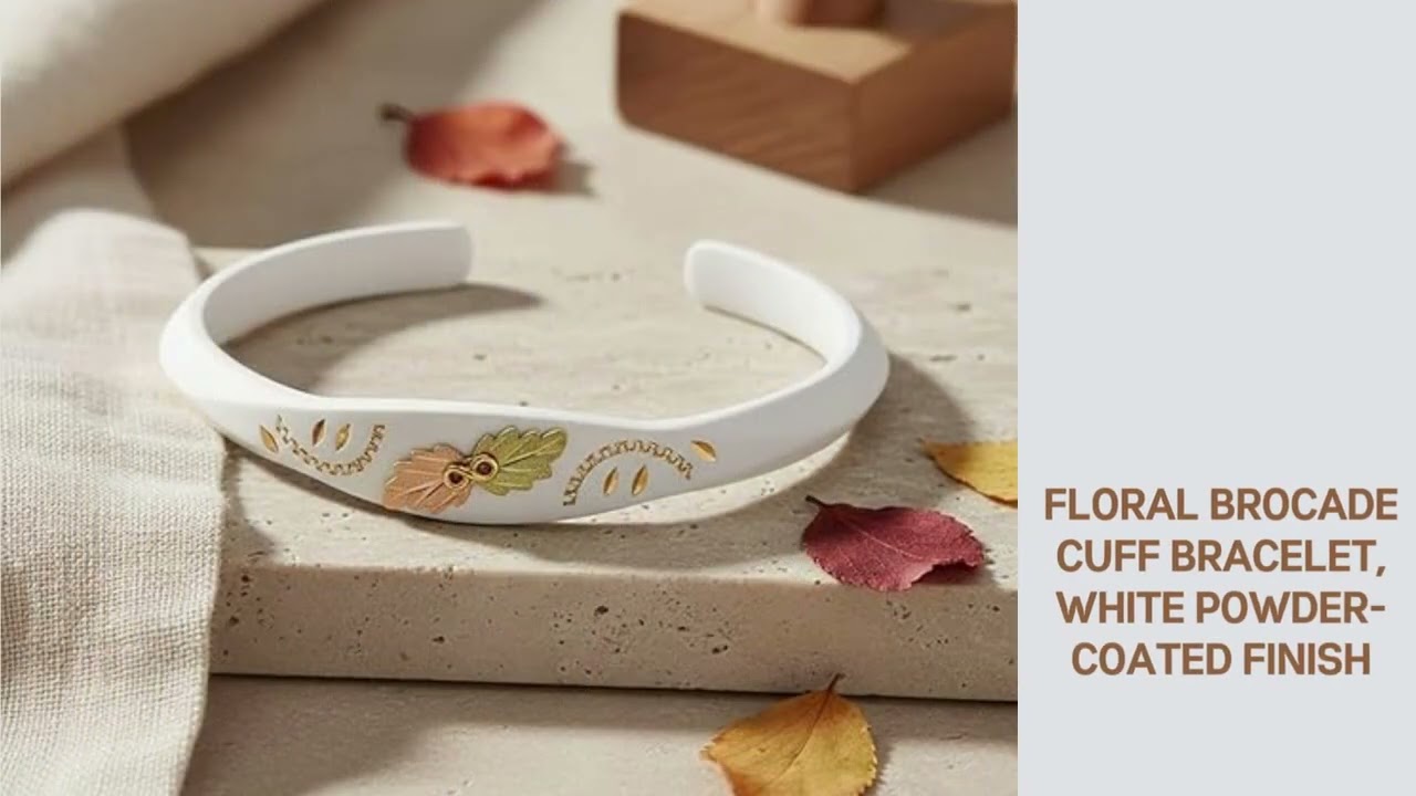 Black Hills Gold Floral Brocade Cuff Bracelet | Elegant Nature-Inspired Jewelry Gift