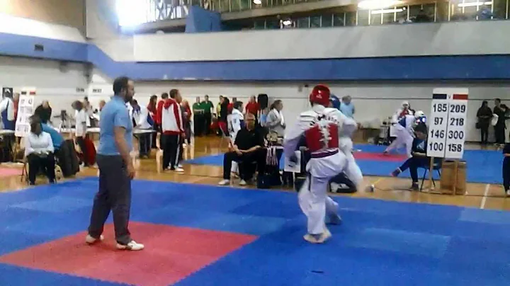 first taekwondo fight of 2013 Dan Armitage