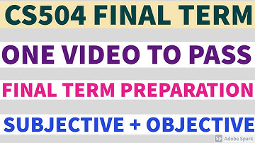 CS504 Final Term Preparation || CS504 Final Term Solution || CS504 Final Term Short Notes