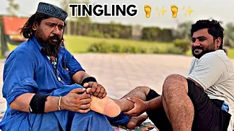ASMR FEET & LEG CARE MASSAGE THERAPY MEN FOR TINGLING | FOOT REFLEXOLOGY MASSAGE RELAXING | TICKLISH