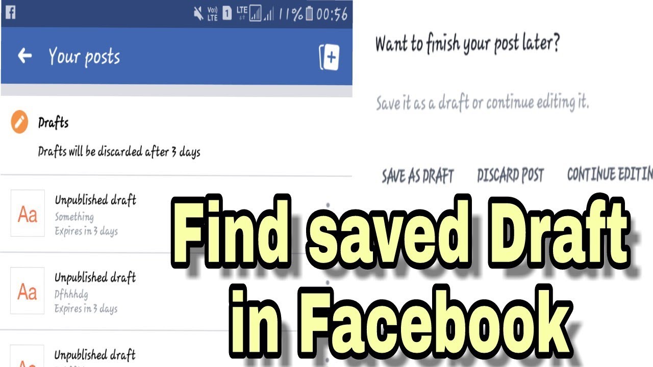 Facebook Drafts Android - How To Find Drafts On Facebook App For