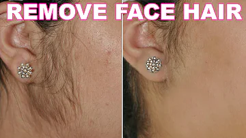 How do men get rid of facial hair without shaving or waxing?