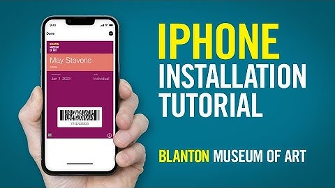 Blanton Digital Membership Cards Installation Tutorial for Apple iPhones