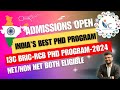 Admissions open to i3c bricrcb pprogram2024  indias best pprogram presearch best