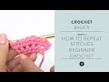 How To Repeat Stitches Beginner Crochet Video 11 How To Repeat Stitches Beginner Crochet Video 11