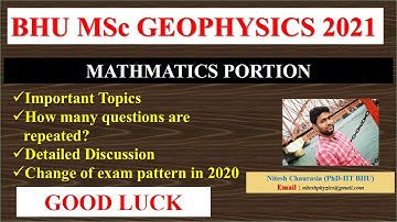 BHU MSc Geophysics 2021