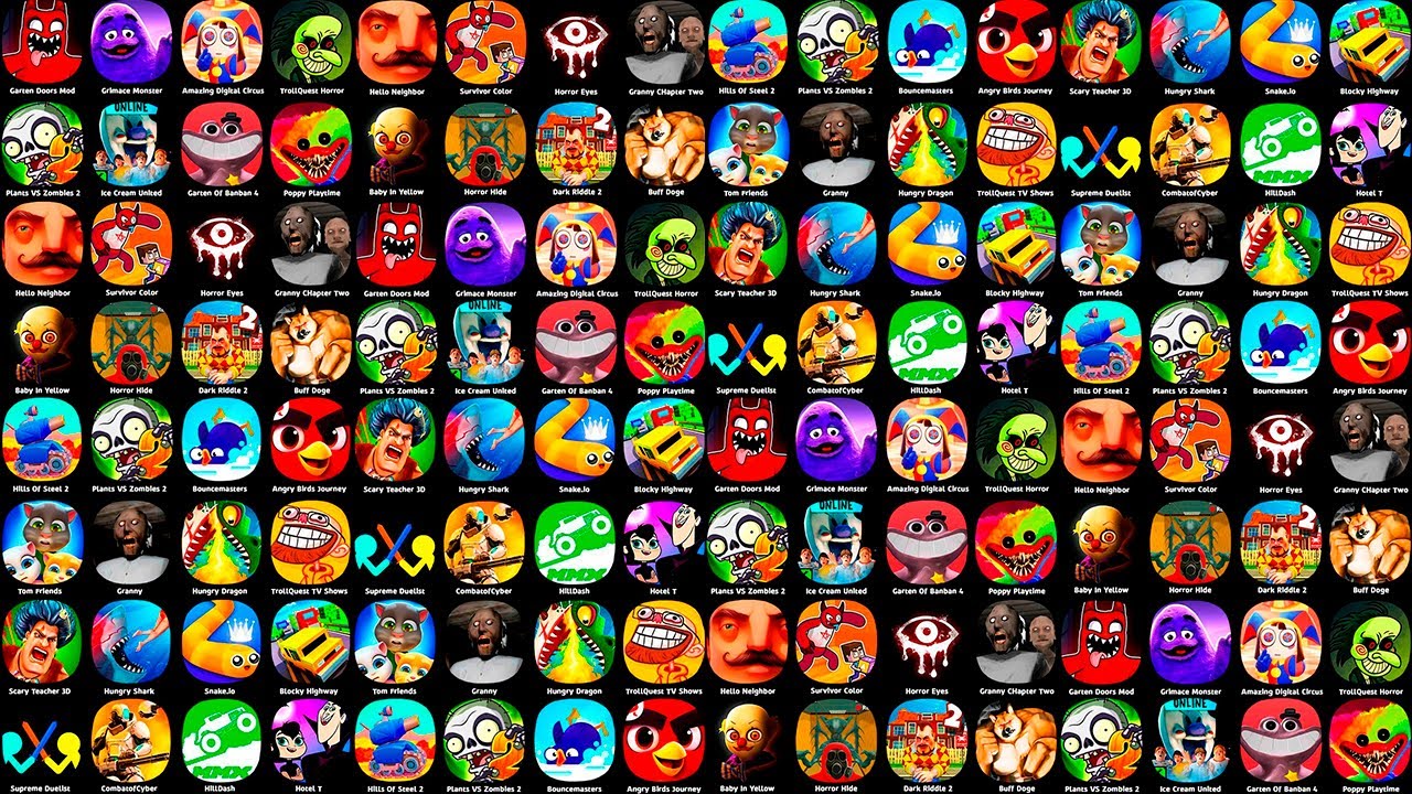 Garten Of Banban 5,Poppy Playtime,Eyes,Hello Neighbor,Dark Riddle 2,Baby In Yellow,Ice Cream,Roblox