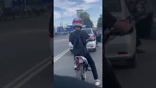 Погоня ДПС за питбайком