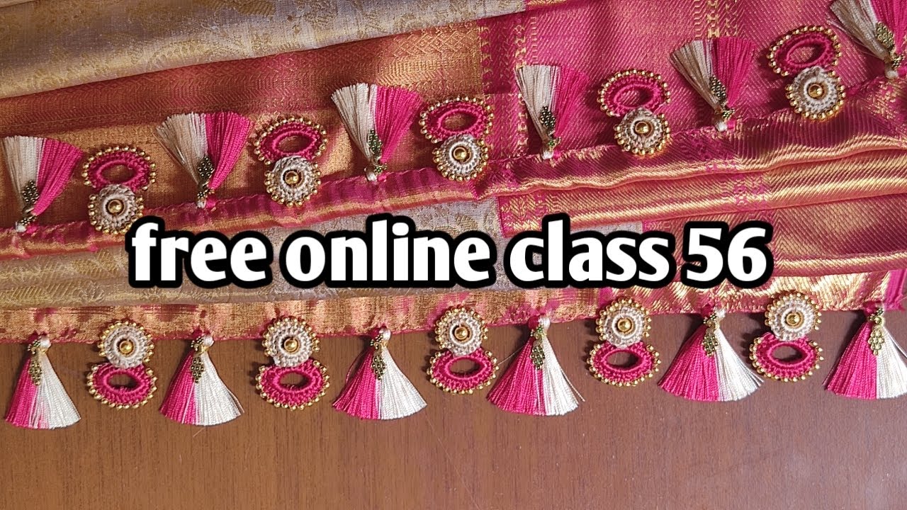 Free online class 56 /bridal sareekuchudesign making vedio||begginers kosam||#kuchu||#sareekuchu||