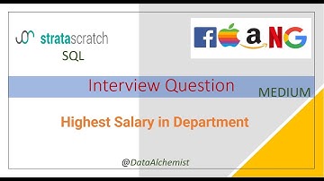 Highest Salary in Department | Medium | StrataScratch | SQL | Solution | Interview Problem