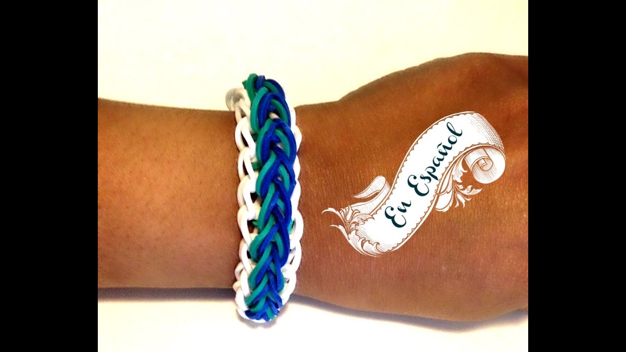 Rainbow Loom en ESPAñOL - Raindrops - Pulsera de Gomita DIY