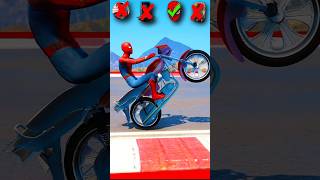 😍🔥Which Super Heroes Bike Jump all Plans #gta5 #spiderman #batman #ironman #shorts