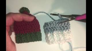 Miniature Christmas Crochet Hat