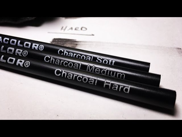 Cretacolor Compressed Charcoal Set Soft Medium Hard