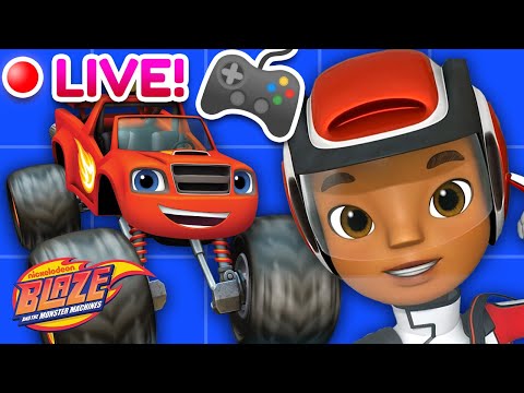 🔴 LIVE: Blaze & AJ Time Travel & Play Games! | Blaze and the Monster Machines