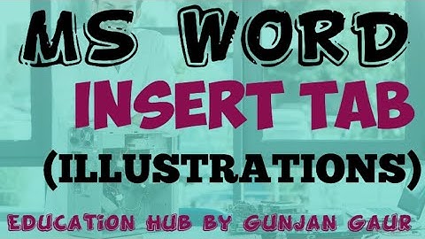 MS WORD 2013 || Insert Tab || Illustrations Group