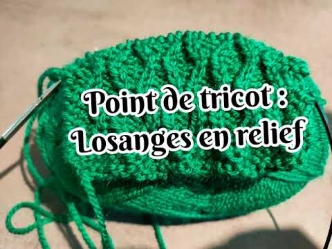 🧶✨Point de tricot : losanges en relief