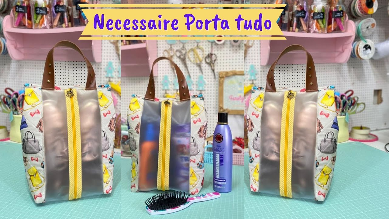 NECESSAIRE PORTA TUDO - FAROLZINHO ATELIER - ELIANE PASCHOAL