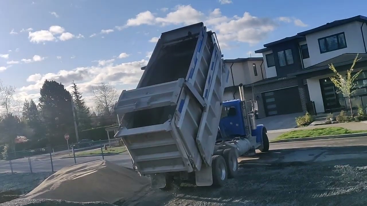 Dumping a dump truck transfer