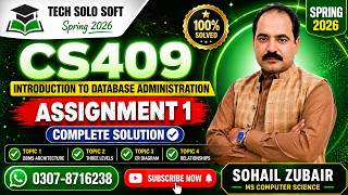 CS409 Assignment 1 Solution Spring 2026 | 100% Correct | CS409 Assignment 1 2026 | Tech Solo Soft