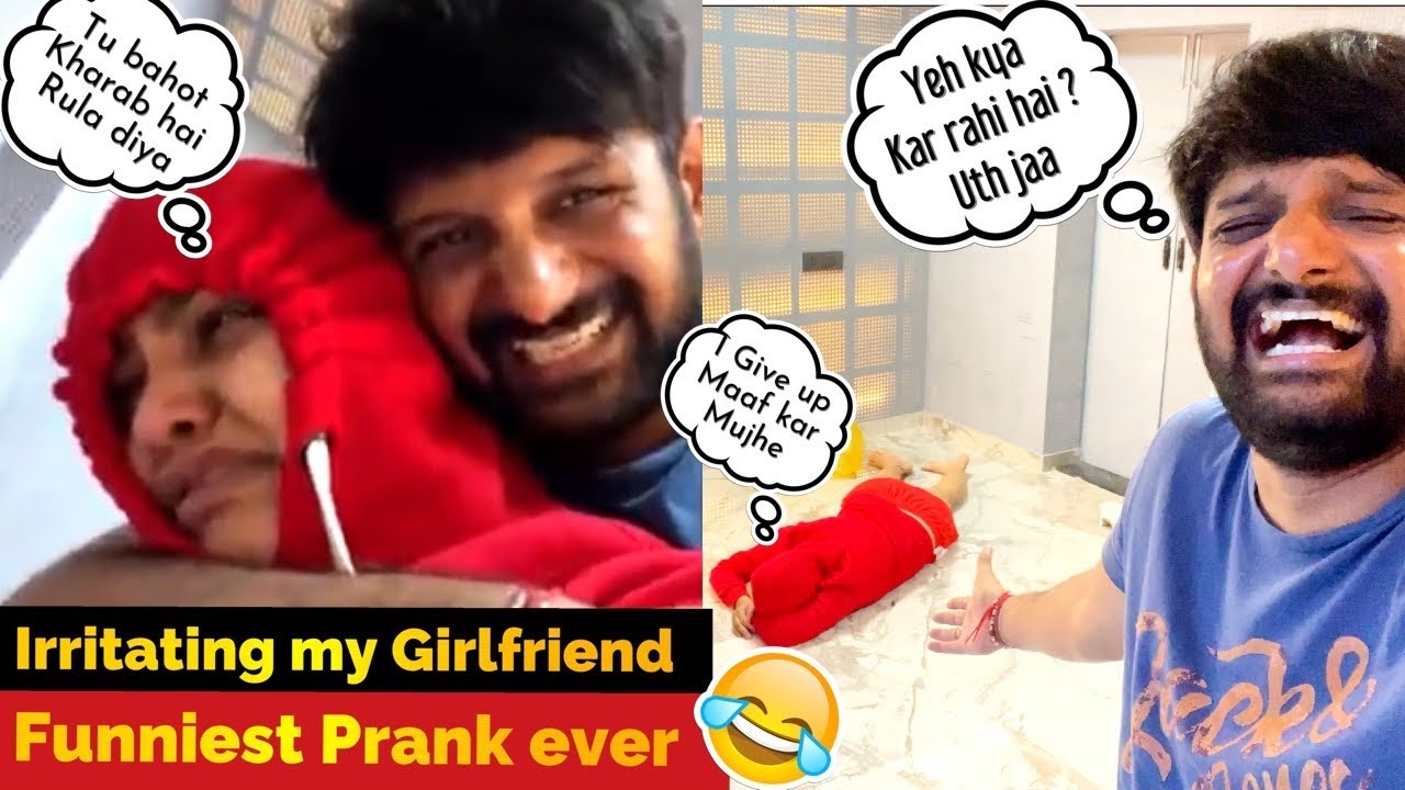 FUNNIEST IRRITATING PRANK ON GIRLFRIEND | GONE TOO FAR | SHE CRIED