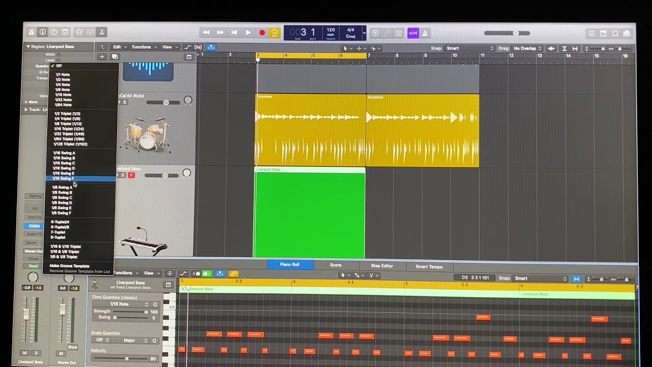 Logic Pro X Musical Typing