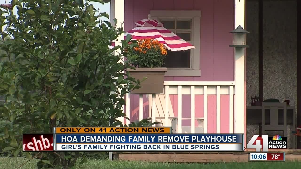 Family battles HOA over granddaughter's playhouse