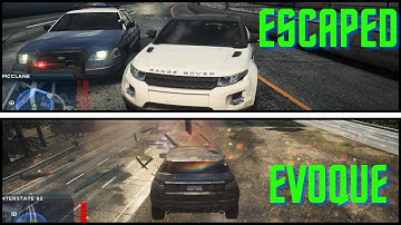 4K || NFS-Most Wanted || POLICE CHASE-MAX HEAT LEVEL || RANGE ROVER EVOQUE Vs COPS || ESCAPED