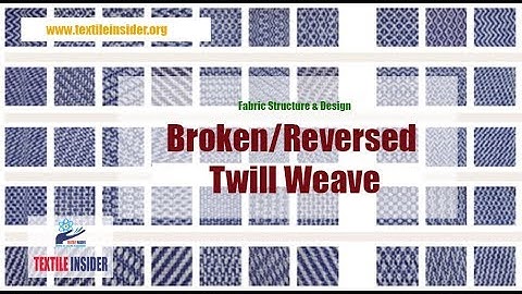 Broken Twill।।Twill Derivative।।Fabric Structure Design।।TEXTILE INSIDER।।2018