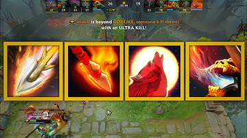 (Dota 2 Ability Draft) - Double Auto Attack Burn!!! [ Searing Arrows + Burning Spear ]