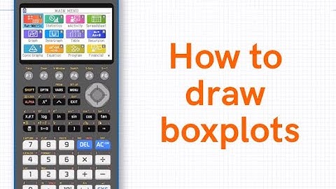 How to draw a boxplot using the fx CG50